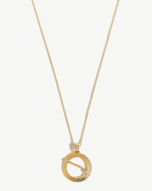 Zodiac Constellation Pendant Necklace - Aries | 18ct Gold Vermeil/Aries